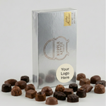 Load image into Gallery viewer, Kopper Kettle chocolate truffles with a silver box on a white background
